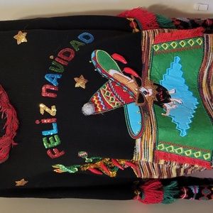 1X Ugly Christmas Sweater Feliz Nauidad Adorable chiwawa